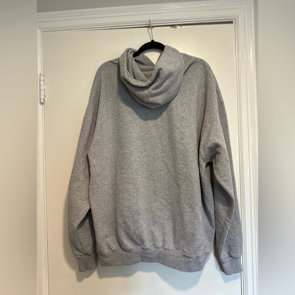Men’s Champion Heather Grey Yale 1701 Hoodie. Drawstring. Kangaroo pockets. - Picture 3 of 11